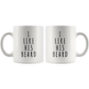 Image of I Like His Beard, I Like Her Butt Couples Funny Coffee Mug Set 11oz - Unique Wedding Gift For Bride and Groom - His and Hers Anniversary Present Husband and Wife - Engagement Gifts For Him and Her