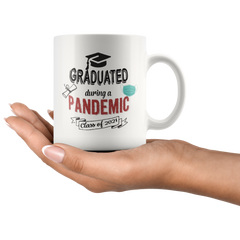 [TL] Graduation Gift 2021, Personalized Graduation Mug, Pandemic Grad Gift, Funny Quarantine Grad Coffee Cup, Pandemic Graduation Gift Idea