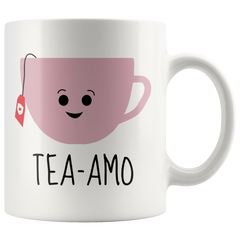 [TL] Tea Amo - Spanish I love You 11oz Fabulous Coffee Tea Mug Perfect for Women Funny Birthday Ideas for Her, Fiancee, Girlfriend, Wife, Mom Love you Mug