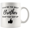 Image of [TL] YouNique Designs Funny Brother Mug, 11 Ounces, Brother Gifts from Sister and Brother (Black Handle)