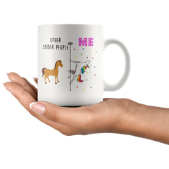 [TL] YouNique Designs Sober Coffee Mug, 11 Ounces, White, Unicorn Mug, 1 Year Sobriety Gifts for Women