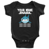 Image of VnSupertramp Baby Brother Sister Shark Personalized Name Onesie Birthday Gift-D12