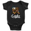 Image of VnSupertramp Eagle Playing Football Baby Bodysuit For Philadelphia Eagles Fans