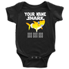 Image of VnSupertramp Baby Brother Sister Shark Personalized Name Onesie Birthday Gift-D2