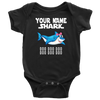 Image of VnSupertramp Baby Brother Sister Shark Personalized Name Onesie Birthday Gift-D11