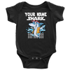 Image of VnSupertramp Baby Brother Sister Shark Personalized Name Onesie Birthday Gift-D9