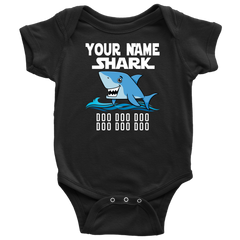 VnSupertramp Baby Brother Sister Shark Personalized Name Onesie Birthday Gift-D5