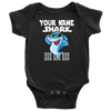 Image of VnSupertramp Baby Brother Sister Shark Personalized Name Onesie Birthday Gift-D6