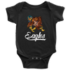 Image of VnSupertramp Eagle Playing Football Baby Bodysuit For Philadelphia Eagles Fans