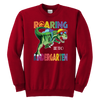 Image of VnSupertramp Roaring Kindergarten Dinosaur Youth Sweatshirt Back to School Gift