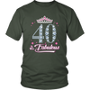 Image of VnSupertramp Forty And Fabulous Women Shirt Plus Size XL-4XL 40th Birthday Gift