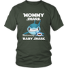 Image of VnSupertramp Mommy Shark and Baby Shark Personalized Name Birthday Shirt Women - D3