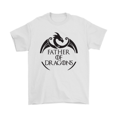 VnSupertramp Father of Dragons Men T-Shirt Plus Size XL-5XL For Father's Day Dragon Fans Gift Family Matching Tees - D3