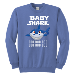 Official VnSupertramp Baby Shark Youth Crewneck Sweatshirt Doo Doo Doo Apparel