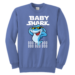 Official VnSupertramp Baby Shark Youth Crewneck Sweatshirt Doo Doo Doo Apparel