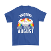 Image of Unicorns Are Born In August Men Shirt Plus Size 2XL-5XL Official VnSupertramp Apparel