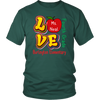 Image of VnSupertramp Personalized Love Apple Women Men Fourth Grade Teacher T-Shirt - Custom Name, School, Grade - Back To School 1st Day of School