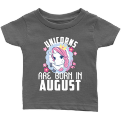 Unicorns Are Born In August Infant Shirt Official VnSupertramp Birthday Apparel