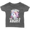 Image of Unicorns Are Born In August Infant Shirt Official VnSupertramp Birthday Apparel