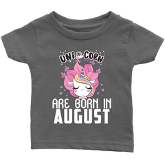 Unicorns Are Born In August Infant Shirt Official VnSupertramp Birthday Apparel