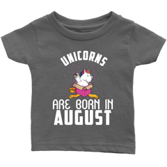 Unicorns Are Born In August Infant Shirt Official VnSupertramp Birthday Apparel