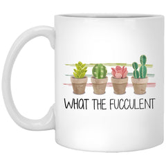 Succulent Pun, Funny Gift, What The Fucculent Mug, Plant Lover Gift, Punny Mug