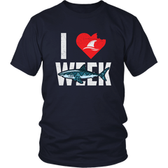 Official VnSupertramp I Love Sharks Week Men Women T-Shirt Plus Size XL-4XL Great Tees For Shark Lover Fan TV Show D1