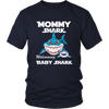 Image of VnSupertramp Mommy Shark and Baby Shark Personalized Name Birthday Shirt Women - D2