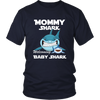 Image of VnSupertramp Mommy Shark and Baby Shark Personalized Name Birthday Shirt Women - D3