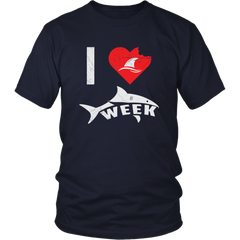 Official VnSupertramp I Love Sharks Week Men Women T-Shirt Plus Size XL-4XL Great Tees For Shark Lover Fan TV Show D2