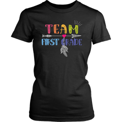 Team First Grade Women Shirt Plus Size XL-4XL Back To School Tee Official VnSupertramp Apparel