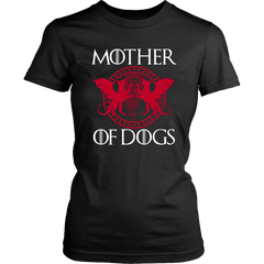 VnSupertramp Mother Of Dogs Funny Women T-Shirt Plus Size XL-4XL Mother's Day Mom Gift Cool Dog Owner Lover