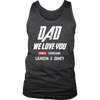 Image of VnSupertramp Dad We I Love You 3000 Three Thousand Personalized Men Tank Top Shirt - Custom Your Kids' Name Up to 10 Kids