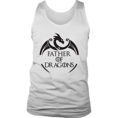 VnSupertramp Father of Dragons Men Tank Top T-Shirt Plus Size For Father's Day Dragon Fans Gift Family Matching Tees - D3