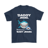 Image of VnSupertramp Daddy Shark and Baby Shark Personalized Name Birthday Shirt - D3