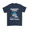 Image of VnSupertramp Daddy Shark and Baby Shark Personalized Name Birthday Shirt - D2