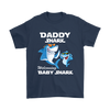 Image of VnSupertramp Daddy Shark and Baby Shark Personalized Name Birthday Shirt - D4