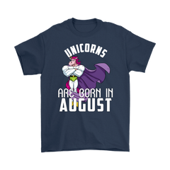 Unicorns Are Born In August Men Shirt Plus Size 2XL-5XL Official VnSupertramp Apparel