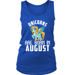 Unicorns Are Born In August Women Tank Top Shirt Plus Size XL-4XL Official VnSupertramp Apparel