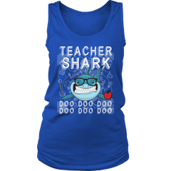 Teacher Shark Women Tank Top Shirt Doo Doo Doo Plus Size Official VnSupertramp Apparel