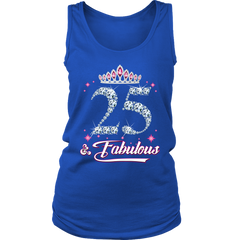 VnSupertramp Fabulous Women Tank Top Shirt Plus Size XL-4XL 25th Birthday Gift