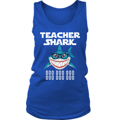 Teacher Shark Women Tank Top Shirt Doo Doo Doo Plus Size XL-4XL Official VnSupertramp Apparel