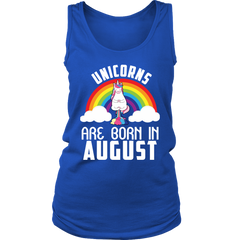 Unicorns Are Born In August Women Tank Top Shirt Plus Size XL-4XL Official VnSupertramp Apparel