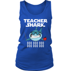 Teacher Shark Women Tank Top Shirt Doo Doo Doo Plus Size XL-4XL Official VnSupertramp Apparel