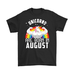 Unicorns Are Born In August Men Shirt Plus Size 2XL-5XL Official VnSupertramp Apparel