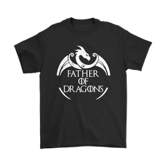 VnSupertramp Father of Dragons Men T-Shirt Plus Size XL-5XL For Father's Day Dragon Fans Gift Family Matching Tees - D1