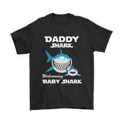 VnSupertramp Daddy Shark and Baby Shark Personalized Name Birthday Shirt - D3