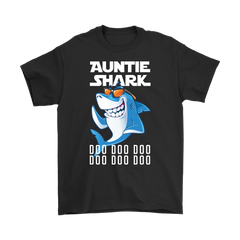 VnSupertramp Daddy Shark Personalized Name Birthday Men Shirt - Auntie Shark