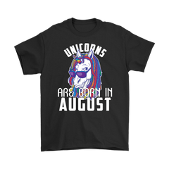 Unicorns Are Born In August Men Shirt Plus Size 2XL-5XL Official VnSupertramp Apparel