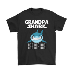 Official VnSupertramp Grandpa Shark Gildan Men Shirt Doo Doo Plus Size XL-5XL - D4